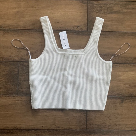 White Ribbed Tanktop - Picture 2 of 3